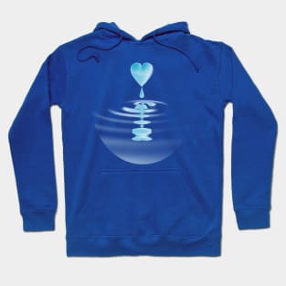 Melting Blue Broken Heart Hoodie